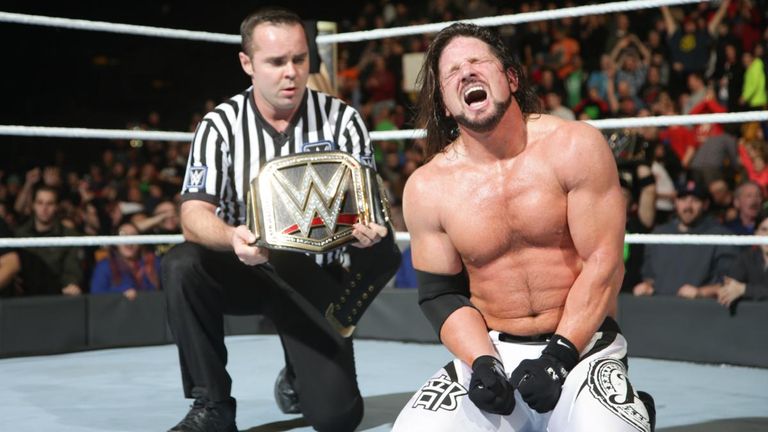 AJ Styles saw off Jinder Mahal in their pay-per-view rematch for the WWE title