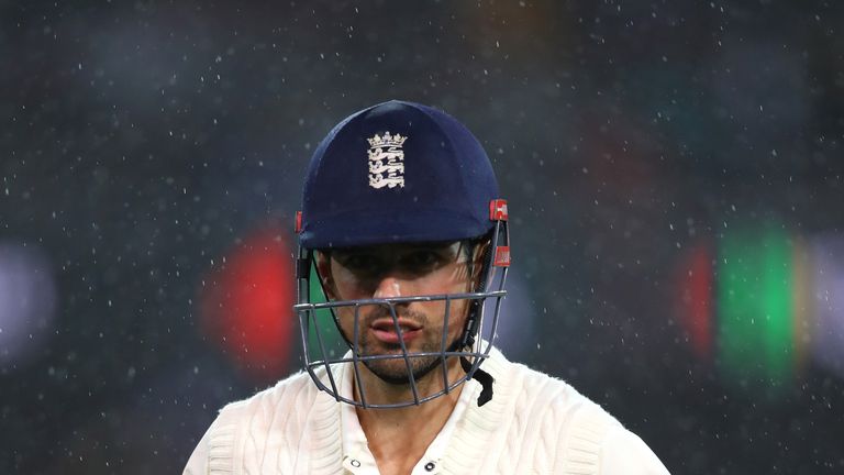 Alastair Cook will begin day three on 11 not out in Adelaide