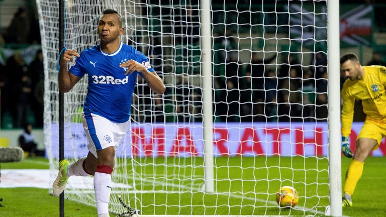 Alfredo Morelos gave Rangers an unlikely lead late in the first half