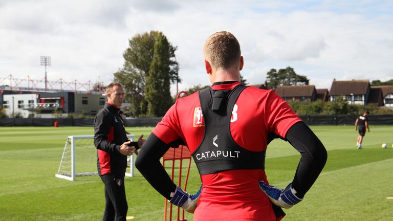 Anthony White oversees a goalkeeper training session at Bournemouth