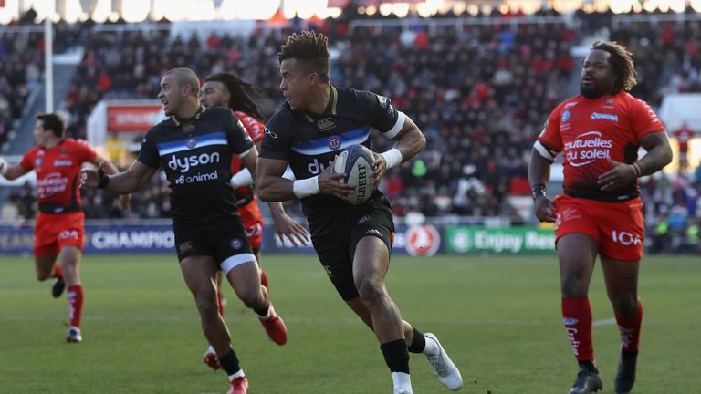 Bath full-back Anthony Watson went over for the game's first try