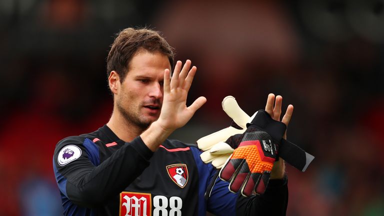 Asmir Begovic has been ever-present for Bournemouth in the Premier League