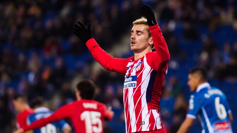 Antoine Griezmann was helpless as Atletico Madrid slipped to their first league defeat of the season