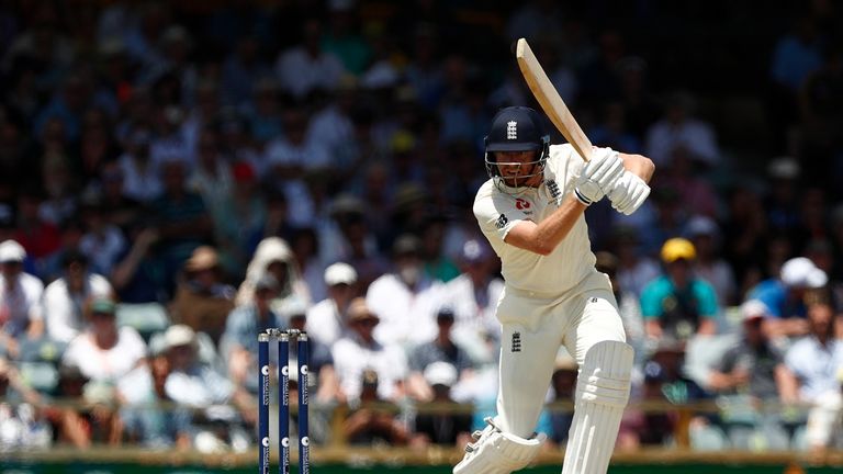 PERTH, AUSTRALIA - DECEMBER 15: Jonny Bairstow of England bats during day two of the Third Test match during the 2017/18 Ashes Series between Australia and