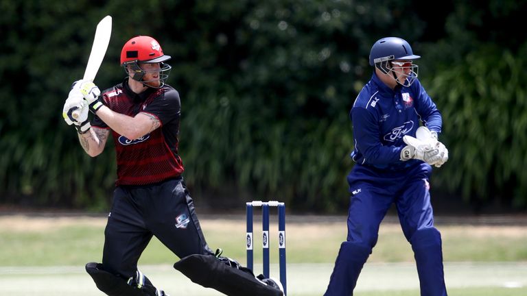 Ben Stokes of Canterbury bats during the Ford Trophy match between Auckland and Canterbury at Eden Park