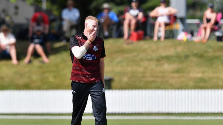 RANGIORA, NEW ZEALAND - DECEMBER 03: Ben Stokes of Canterbury reacting during the Ford Trophy One Day match between Canterbury and Otago on December 3, 201