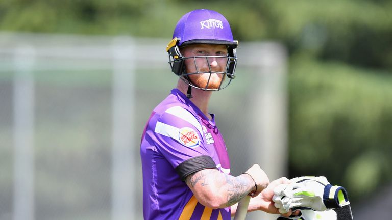 RANGIORA, NEW ZEALAND - DECEMBER 22: Ben Stokes of Canterbury looks dejected after being dismissed by Bevan Small of the Central Stags during the Super Sma
