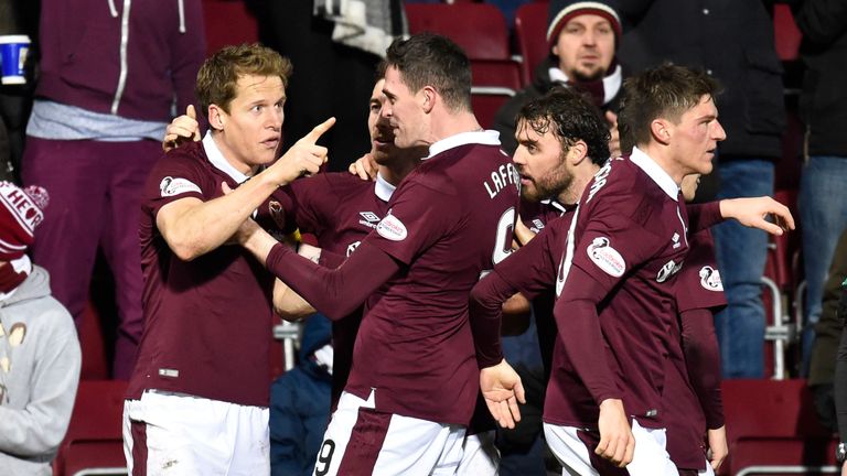 12/12/17 LADBROKES PREMIERSHIP.. HEARTS v DUNDEE.. TYNECASTLE PARK - EDINBURGH.. Hearts' Christophe 