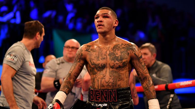 Conor Benn after his welterweight contest with Cedrick Peynaud at York Hall