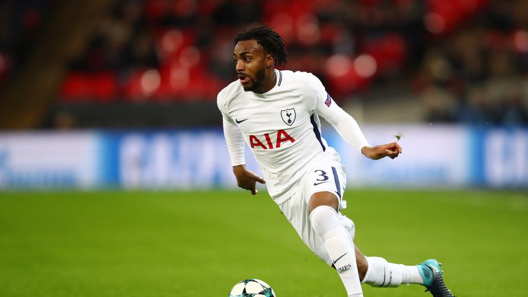 LONDON, ENGLAND - DECEMBER 06: Danny Rose of Tottenham Hotspur runs with the ball during the UEFA Champions League group H match between Tottenham Hotspur 