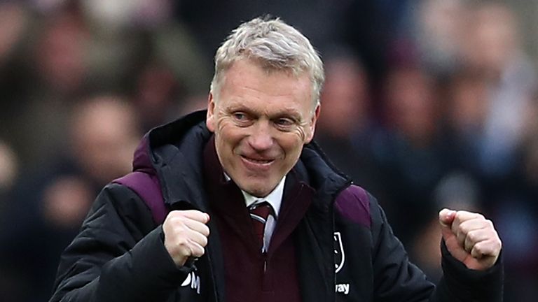 David Moyes celebrates his first win as West Ham manager