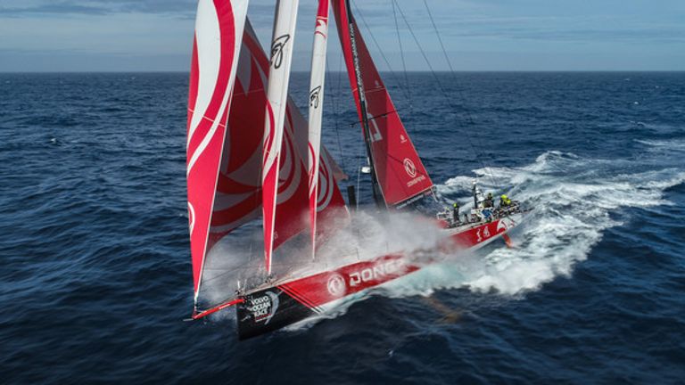 Leg 3, Cape Town to Melbourne, day 09, on board Dongfeng. Photo by Martin Keruzore/Volvo Ocean Race. 18 December, 2017.