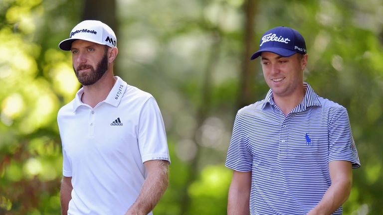 Dustin Johnson and Justin Thomas will play with Woods for the first two rounds
