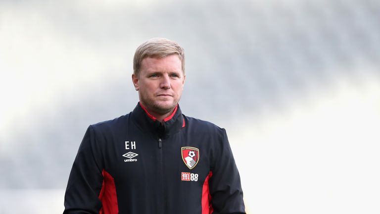 NEWCASTLE UPON TYNE, ENGLAND - NOVEMBER 04:  Eddie Howe, Manager of AFC Bournemouth looks on prior to the Premier League match between Newcastle United and