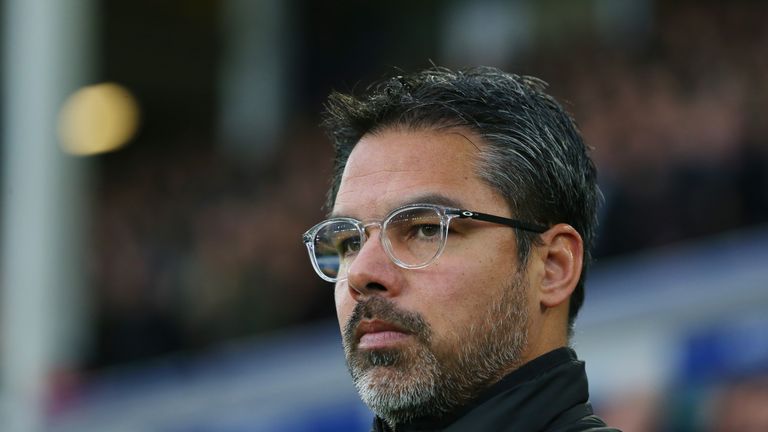LIVERPOOL, ENGLAND - DECEMBER 02: David Wagner, Manager of Huddersfield Town looks on during the Premier League match between Everton and Huddersfield Town