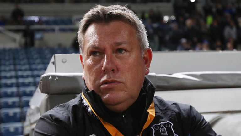 Everton's assistant coach Craig Shakespeare attends the UEFA Europa League group stage football match between Apollon Limassol and Everton at the GSP stadi