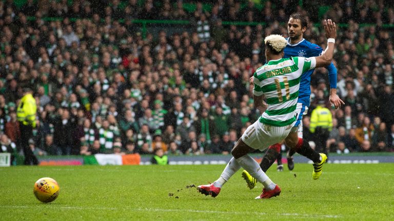 Scott Sinclair misses from close range in the first half