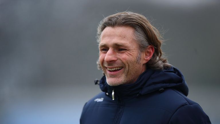 HIGH WYCOMBE, ENGLAND - JANUARY 26:  Gareth Ainsworth, manager of Wycombe Wanderers, looks on during Wycombe Wanderers Media Access at the Wycombe Wanderer