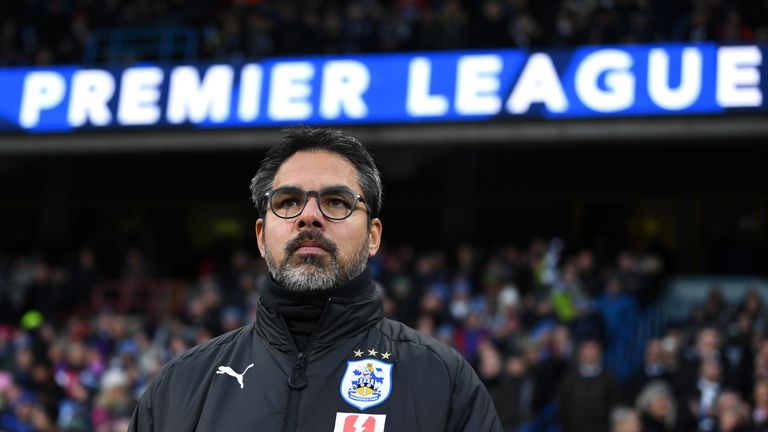 HUDDERSFIELD, ENGLAND - DECEMBER 09:  David Wagner, Manager of Huddersfield Town looks on prior to the Premier League match between Huddersfield Town and B