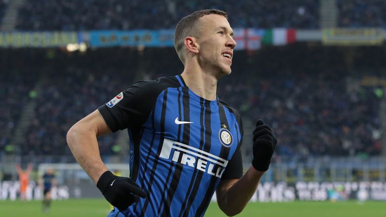 MILAN, ITALY - DECEMBER 03:  Ivan Perisic of FC Internazionale Milano celebrates his second goal during the Serie A match between FC Internazionale and AC 