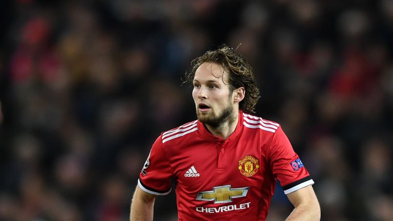 Daley Blind of Manchester United during the UEFA Champions League group A match between Manchester United and CSKA Moskva at Old Trafford on December 5, 20