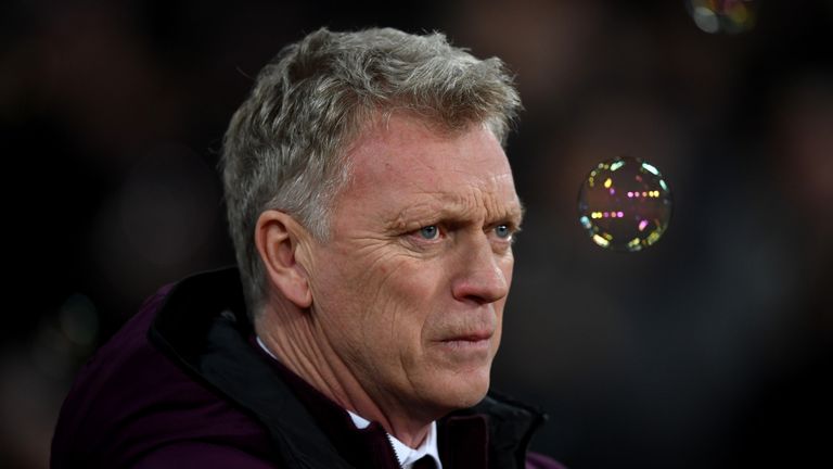 LONDON, ENGLAND - DECEMBER 13:  David Moyes, Manager of West Ham United looks on prior to the Premier League match between West Ham United and Arsenal at L