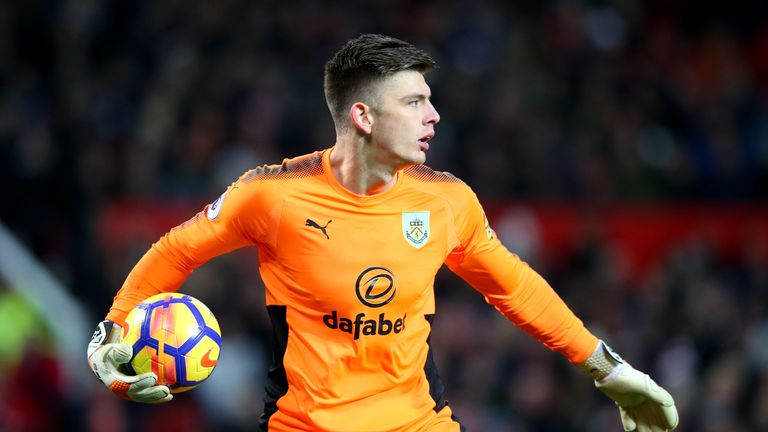 MANCHESTER, ENGLAND - DECEMBER 26:  Nick Pope of Burnley in action during the Premier League match between Manchester United and Burnley at Old Trafford on