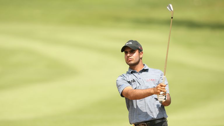 JOHANNESBURG, SOUTH AFRICA - DECEMBER 08: Shubankar Sharma of India plays a shot on the 17th hole during the second day of the Joburg Open at Randpark Golf