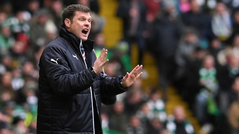 Rangers manager Graeme Murty during the Old Firm derby at Celtic Park