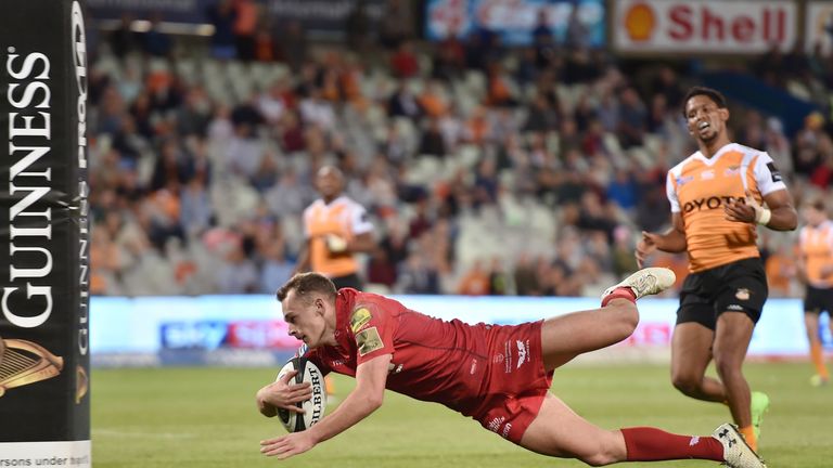 Ioane Nicholas went over for one of Scarlets' two tries but it wasn't enough