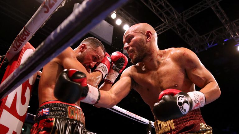 James Degale (left) in action against Caleb Truax during their IBF World Super-Middleweight championship bout at the Copper Box, London.