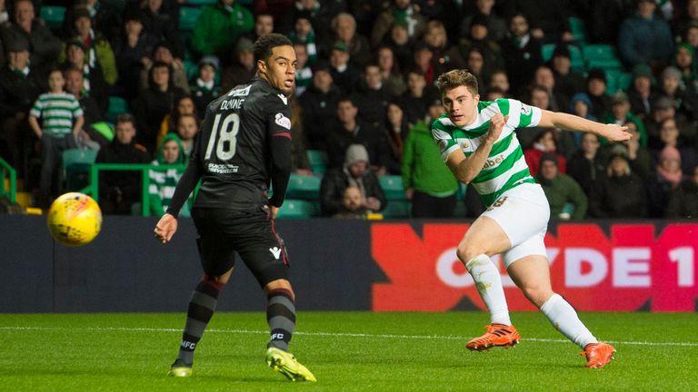 James Forrest makes it 5-1 to Celtic against Motherwell