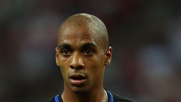 SINGAPORE - JULY 27: Joao Mario of FC Internazionale during the International Champions Cup match between FC Bayern and FC Internazionale at National Stadi