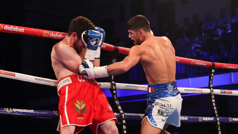 TAYLOR VS McCASKILL PROMOTION
YORK HALL,
BETHANALL GREEN,
LONDON
PIC;LAWRENCE LUSTIG
super featherweight	
Joe Cordina v Juan Ocura