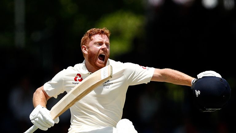 PERTH, AUSTRALIA - DECEMBER 15: Jonny Bairstow of England celebrates his century during day two of the Third Test match during the 2017/18 Ashes Series bet