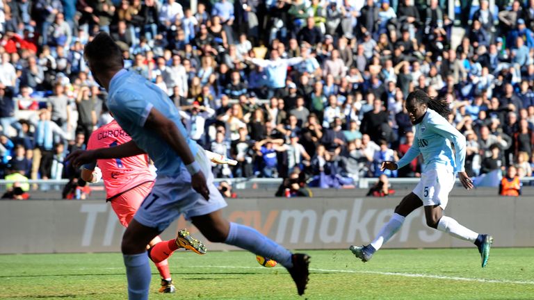 Jordan Lukaku scores the opening goal for Lazio