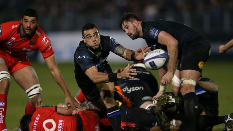 Baths' Kahn Fotuali'i during the European Rugby Champions Cup, Pool Five match at the Recreation Ground, Bath.