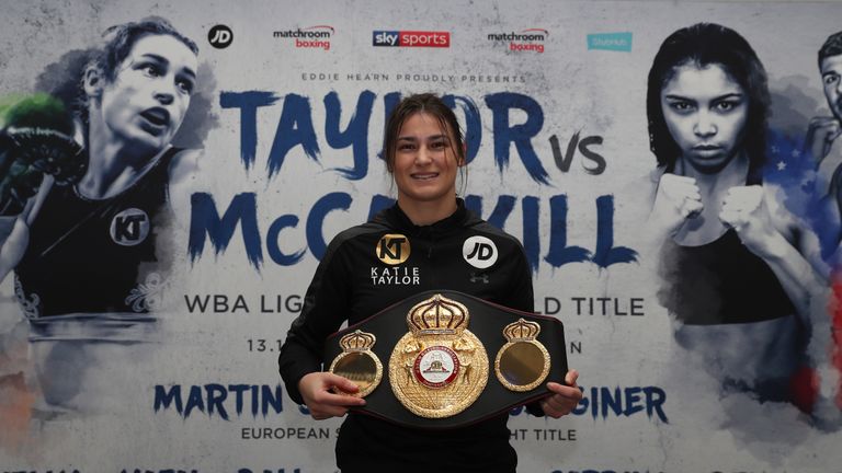 TAYLOR VS McCASKILL PROMOTION.PRESS CONFERENCE,.COURTHOUSE HOTEL, SHOREDITCH,.LONDON.PIC;LAWRENCE LUSTIG.WBA WORLD LIGHTWEIGHT TITLE.CHAMPION KATIE TAYLOR