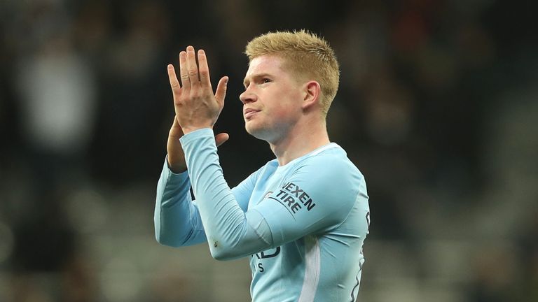 NEWCASTLE UPON TYNE, ENGLAND - DECEMBER 27: Kevin De Bruyne of Manchester City is seen during the Premier League match between Newcastle United and Manches