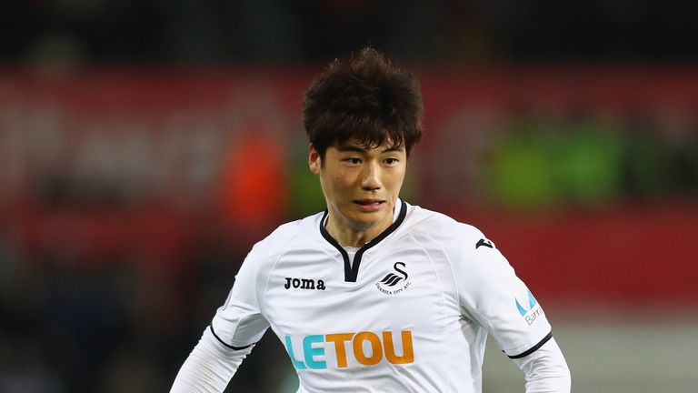 SWANSEA, WALES - DECEMBER 09:  Ki Sung-Yueng of Swansea City during the Premier League match between Swansea City and West Bromwich Albion at Liberty Stadi