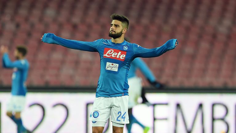 NAPLES, ITALY - DECEMBER 19:  Lorenzo Insigne player of SSC Napoli celebrates the victory after the TIM Cup match between SSC Napoli and Udinese Calcio at 
