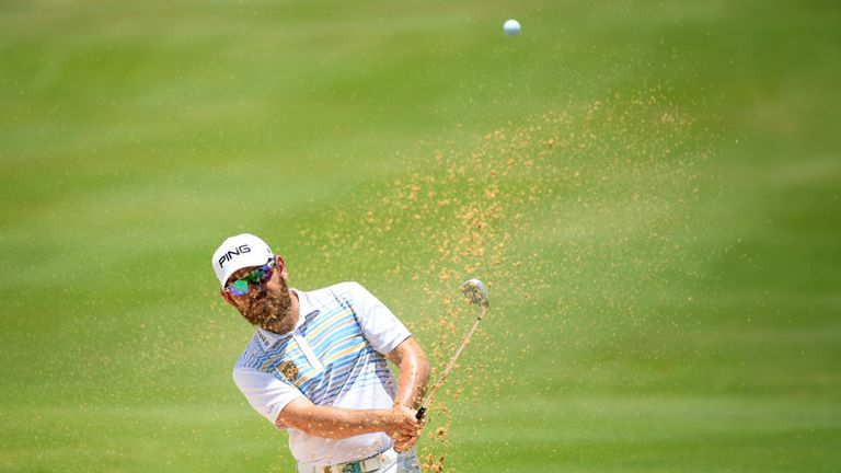 BEL OMBRE, MAURITIUS - DECEMBER 03:  Louis Oosthuizen of South Africa plays his second shot on the par four 9th during the 2017 Mauritius Open final round