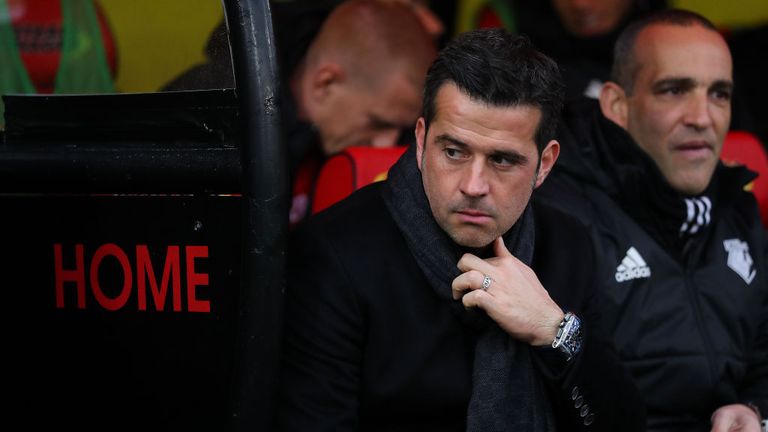 WATFORD, ENGLAND - DECEMBER 02/17: Marco Silva the Watford head coach looks on during the Premier League match against Tottenham Hotspur at Vicarage Rd
