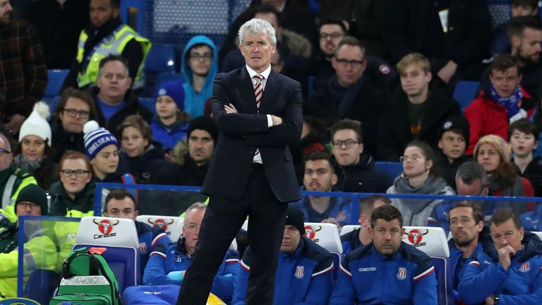 Mark Hughes rested key players during Stoke's 5-0 defeat at Chelsea