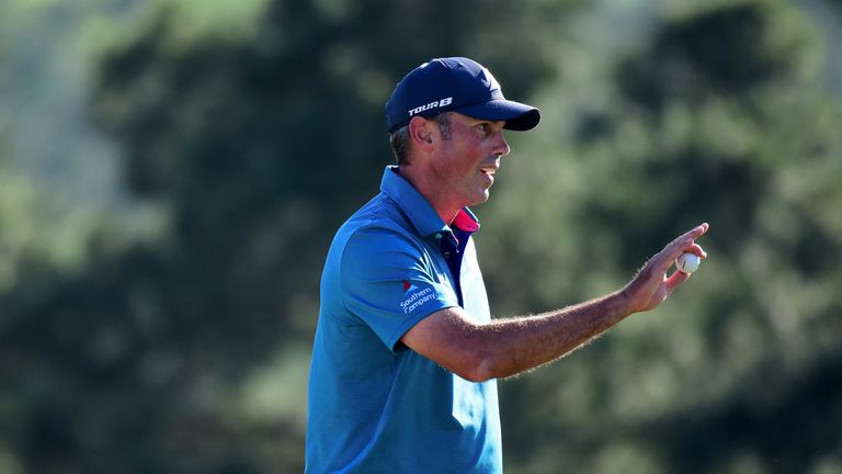 AUGUSTA, GA - APRIL 09:  Matt Kuchar of the United States waves on the 18th green during the final round of the 2017 Masters Tournament at Augusta National