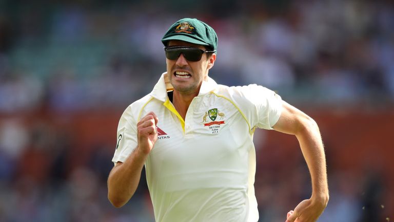 Pat Cummins of Australia chases the ball  during day four of the Second Test match during the 2017/18 Ashes Series between England and Australia