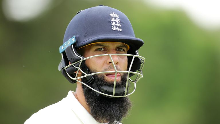 PERTH, AUSTRALIA - DECEMBER 09: Moeen Ali of England leaves the field after being caught by Josh Philippe of the Cricket Australia XI during the Two Day to