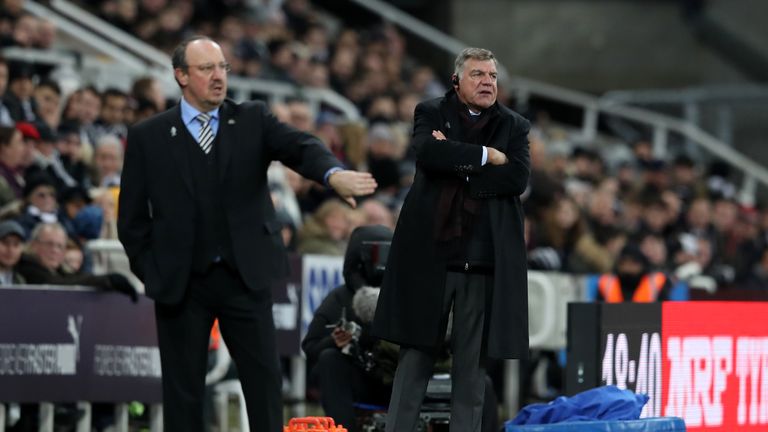 NEWCASTLE UPON TYNE, ENGLAND - DECEMBER 13: Sam Allardyce, Manager of Everton looks on during the Premier League match between Newcastle United and Everton