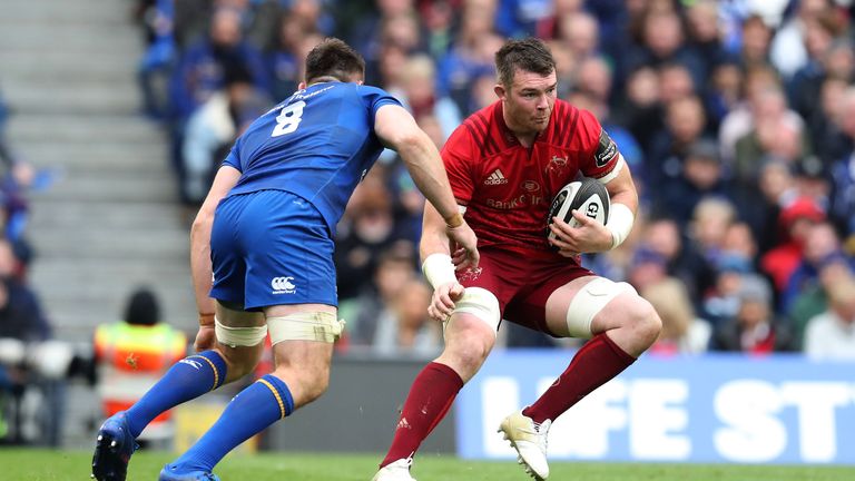 Guinness PRO14, Aviva Stadium, Dublin 7/10/2017.Leinster vs Munster.Munster...s Peter O...Mahony.Mandatory Credit ..INPHO/Billy Stickland