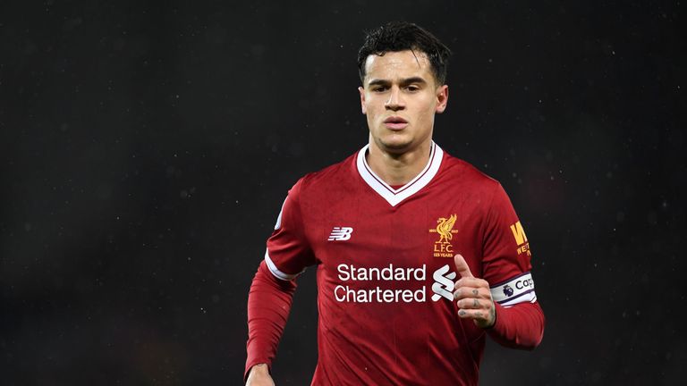 Liverpool's Brazilian midfielder Philippe Coutinho is pictured during the English Premier League football match between Liverpool and West Bromwich Albion 